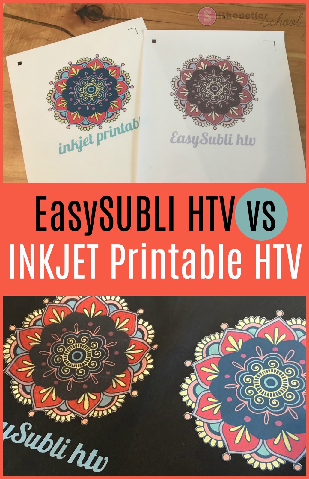Inkjet Printable HTV vs Siser EasySubli Heat Transfer - Silhouette